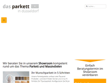 Tablet Screenshot of das-parkett-in-duesseldorf.de